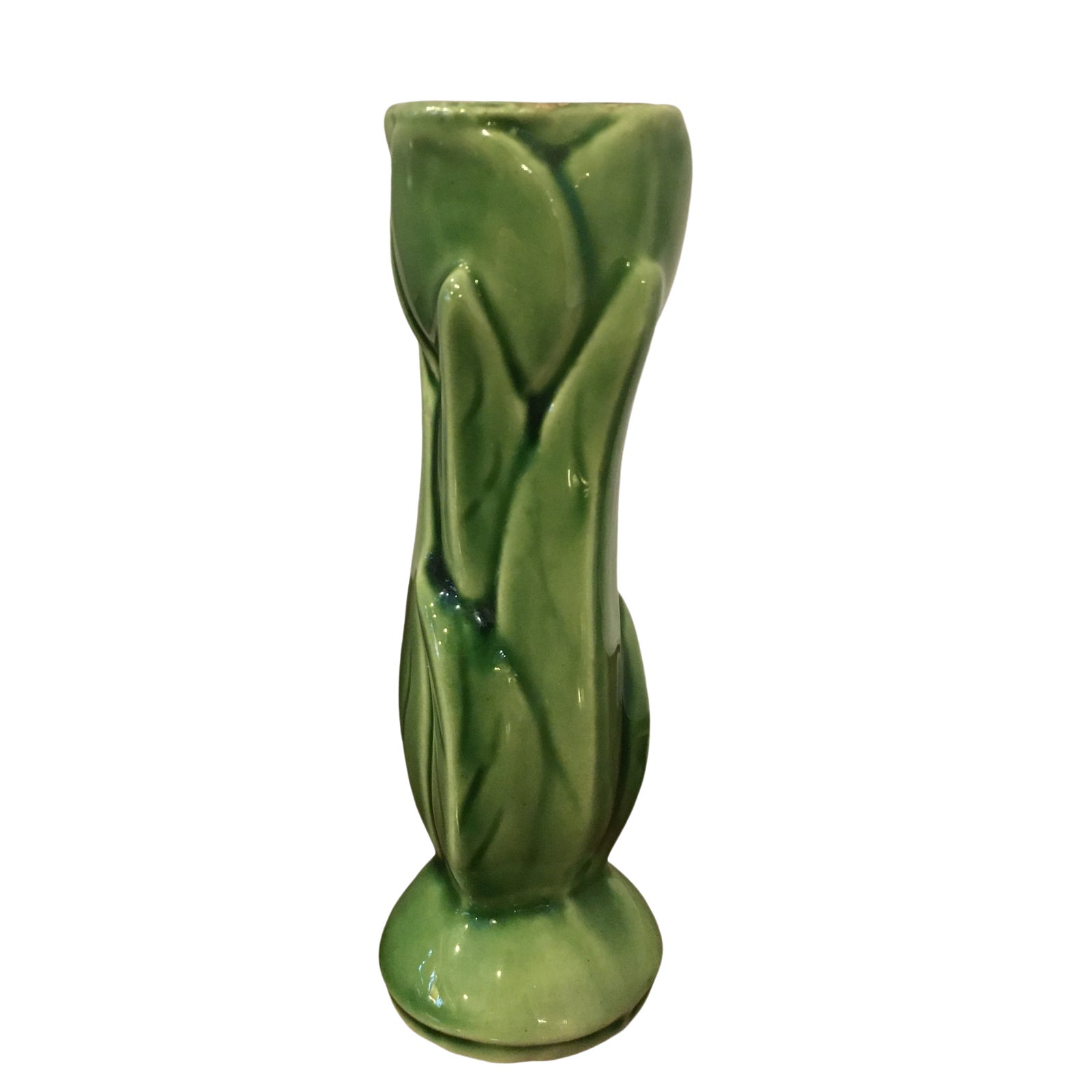 1960s Green Tulip Usa Pottery Bud Vase Chairish
