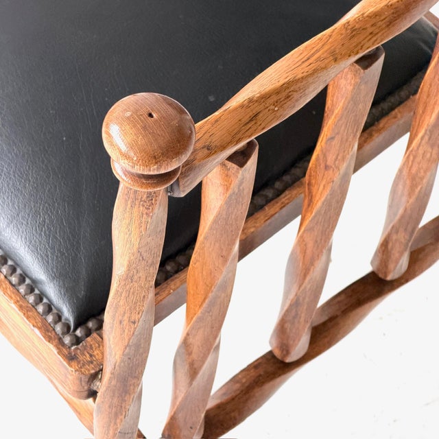 Mid 20th Century Victorian Twisted Wood Armchair For Sale - Image 4 of 9