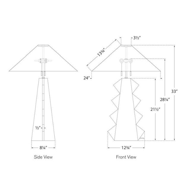 Transitional Kelly Wearstler for Visual Comfort Signature Senso Large Table Lamp in Ivory with Linen Shade For Sale - Image 3 of 3