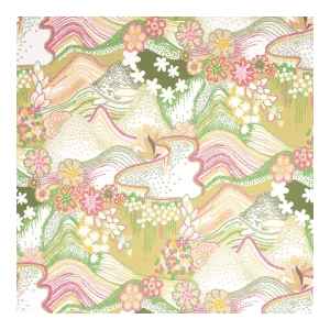 Sample - Schumacher X Clements Ribeiro Daisy Chain Wallpaper in Green & Pink