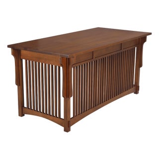 Mission Crofter 3 Drawer Library Desk Micheals Cherry For Sale