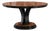 Italian Round Pedestal Dining Table With Black Lacquer Base For Sale