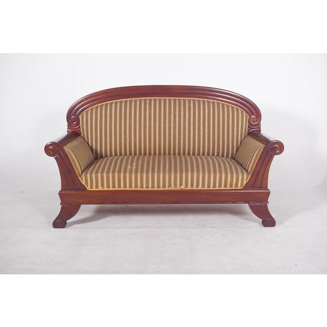 French Upholstered 3-Seater Canape For Sale - Image 9 of 12