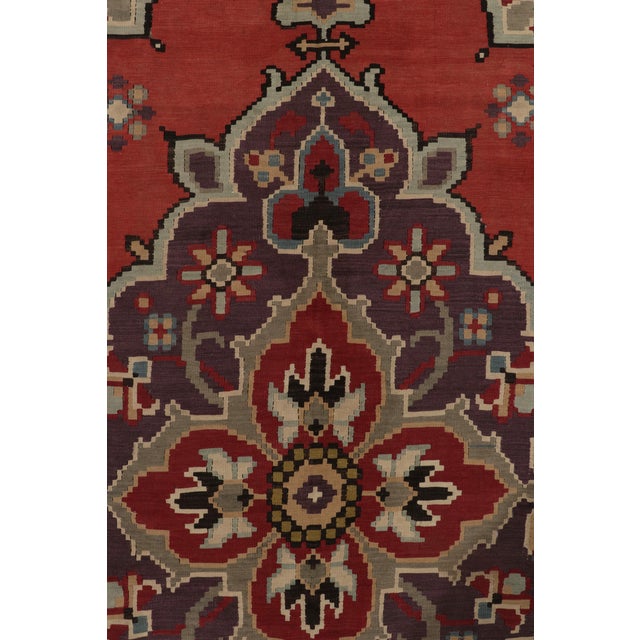 Vintage Bessarabian Kilim Rug in Red and Purple Medallion Pattern For Sale In New York - Image 6 of 7