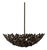 Warm Black Primrose Garden Floral Dish Light For Sale