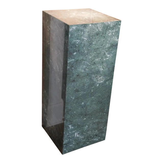 Late 20th Century Green Marble Pedestal For Sale