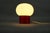 Czechoslovak Space Age Burgundy Red Opaline Glass Table Lamp, 1970s For Sale - Image 6 of 9