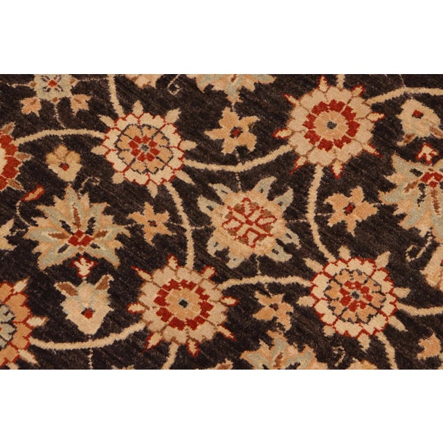 1990s Bohemien Ziegler Brown Beige Hand-Knotted Wool Rug - 9'1'' X 11'9'' For Sale - Image 4 of 8