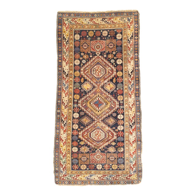 Antique Caucasian Shirvan Rug 4’ X 7’11” For Sale