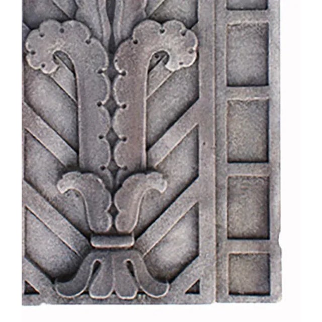 1930s Antique Building Panel Art Deco Carved Limestone For Sale - Image 5 of 6