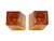 Early 21st Century Fire & Light Pair of Copper Tone Recycled Glass Candle Holders, California Studio Decor For Sale - Image 5 of 11
