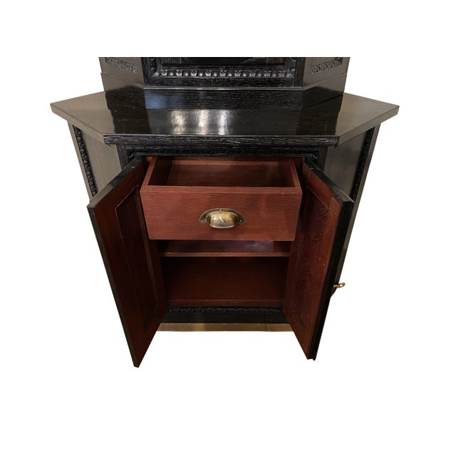 Art Nouveau Corner Display Case, 1910s For Sale - Image 6 of 12