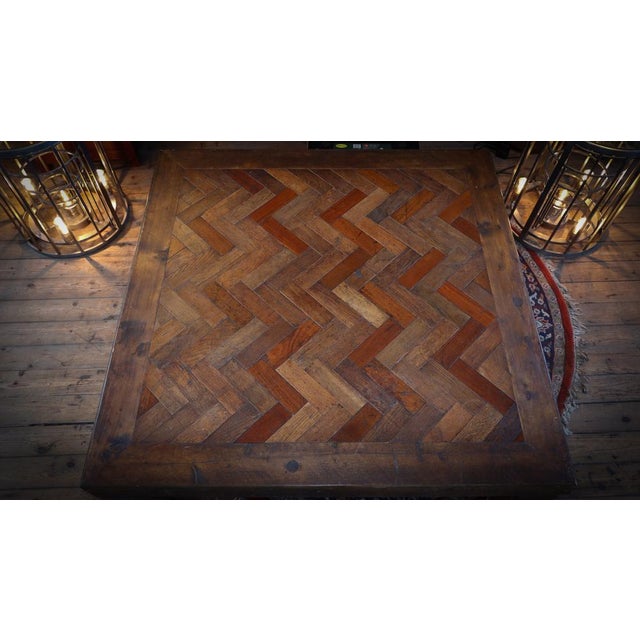 Large Coffee Table in Parquet Wood and Herringbone, 2010s For Sale - Image 11 of 14