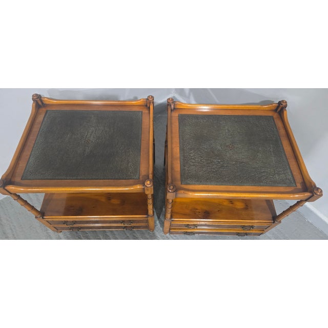 Vintage Yew Side Tables, 1920, Set of 2 For Sale - Image 9 of 13