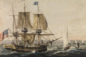 Antique Maritime Ship Study, Newfoundland Coast Scene, Coastal Nautical Art Print, 36" × 24"