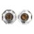 Pair of Vintage 1.062 In. Octagon Clear Glass Cabinet Knobs For Sale