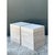 This pair of vintage travertine cube side tables embodies minimalist geometric design at its finest, each solid stone form...