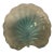 Murano Hand Blown Opalescent Blue Italian Art Glass Seashell Shaped Bowl For Sale