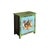Asian Tibetan Style Lime Green Blue Two Tigers End Table Nightstand For Sale - Image 3 of 10