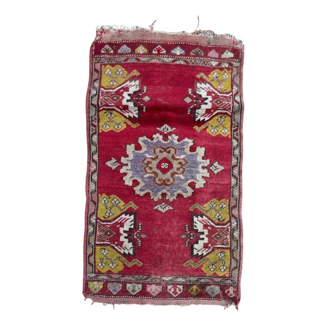 Mid-Century Turkish Yastik Rug from Bobyrugs, 1950s For Sale