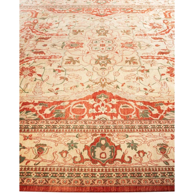 Solo Rugs Mogul, One-of-a-Kind Hand-Knotted Area Rug in Orange, 9' 2" x 12' 5" For Sale - Image 4 of 8