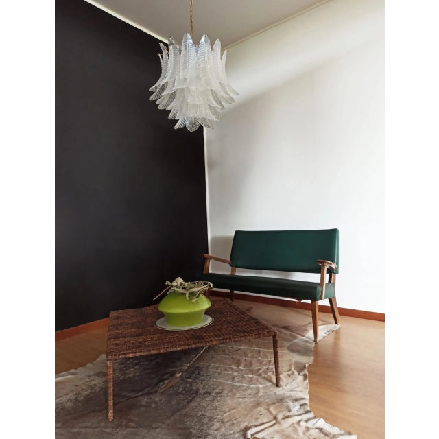 Italian Murano Six-Tier Opaline Felci Glass Chandelier, 36 Opal Glasses For Sale - Image 9 of 12