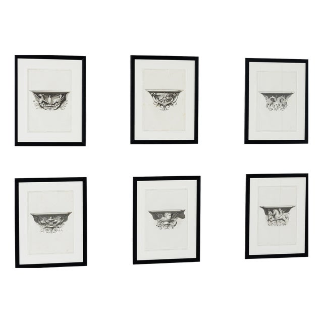 Framed Engravings, 19th Century, Set of 6 For Sale