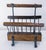 French Magazine Rack Stand in Wrought Iron and Oak, 1960 For Sale - Image 4 of 7