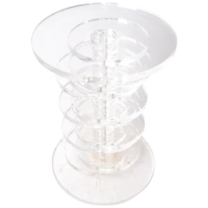 Vintage Stacked Lucite Discs Coffee Side or Side Table Base Only.