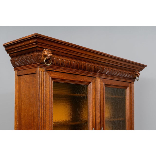 Metal Gründerzeit Oak Bookcase, 1800s For Sale - Image 7 of 18