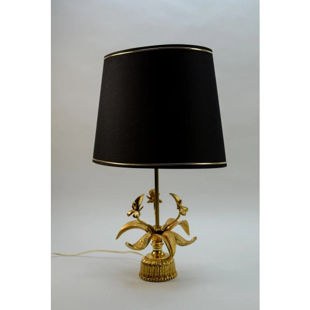 Mid-Century Modern Mid-Century Brass Fleur de Lis Table Lamp, 1960s For Sale - Image 3 of 10
