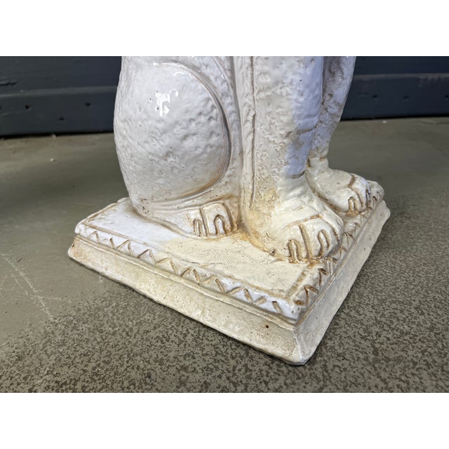 Renaissance Style Terracotta Lion Sculptures, 1950s, Set of 2 For Sale - Image 11 of 12