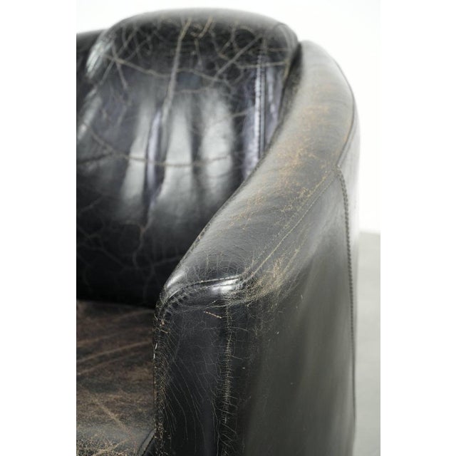 Vintage Club Chair in Cowhide Leather For Sale - Image 11 of 13