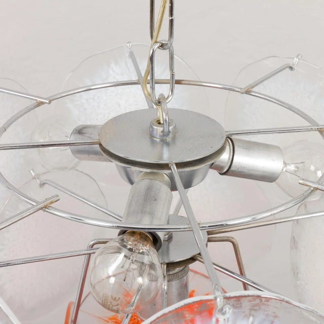 Vistosi Murano 18 Glass Disc Chandelier Fiocchi Di Neve, Italy, 1970s For Sale - Image 15 of 18