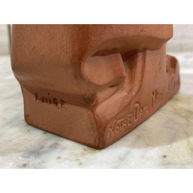 20th Century Terracotta Notre Dame du Sauveur Virgin and Child from Rey For Sale - Image 6 of 9