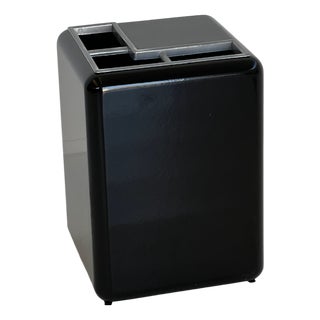 Space Age Umbrella Stand in Black Lacquered Wood, 1970s. For Sale