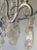1980s Large Silver Leaf Wrought Iron and Rock Crystal Chandelier For Sale - Image 4 of 9