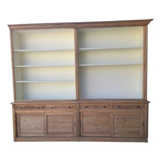 Large Fir Bookcase, 1890s For Sale