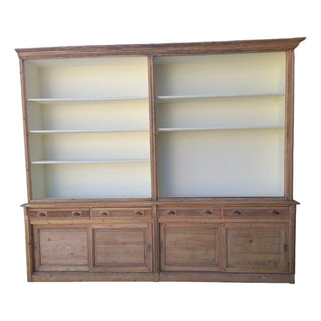 Large Fir Bookcase, 1890s For Sale