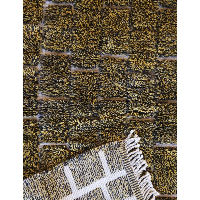 Yellow Beni Mrirt Runner Rug - 12.9 X 3.4 Ft For Sale - Image 8 of 8