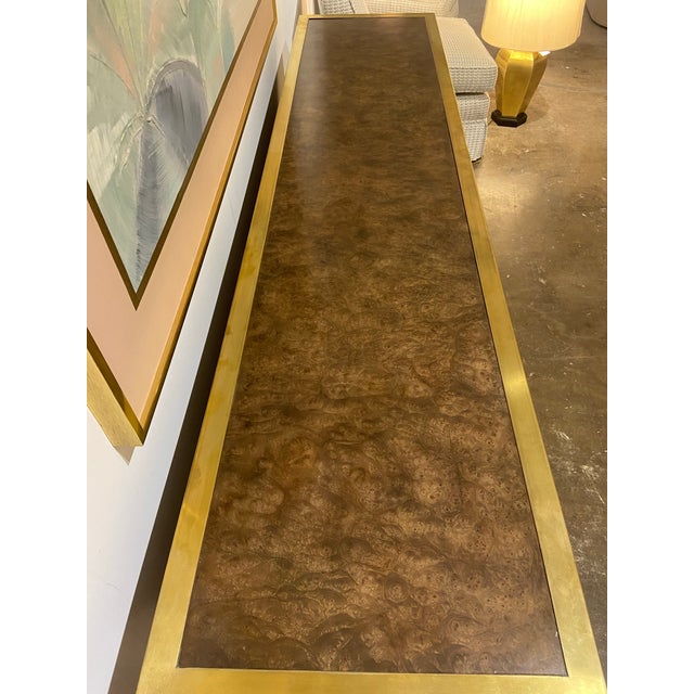 Wood 1970s Mastercraft Burl Credenza For Sale - Image 7 of 10