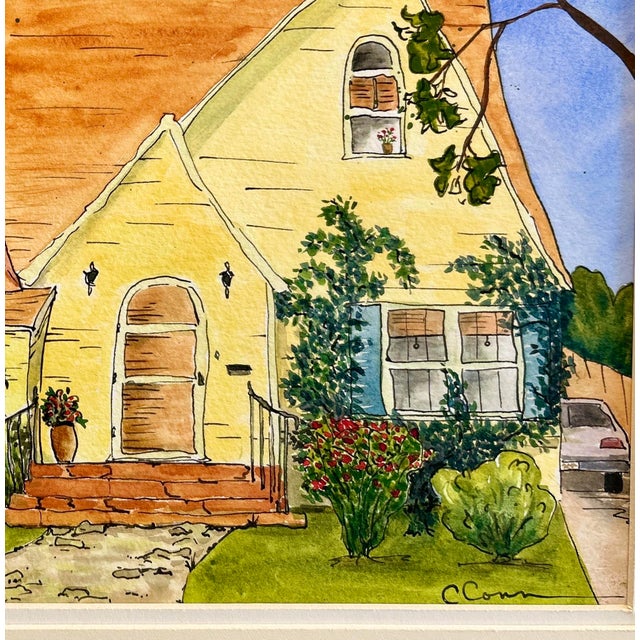 Original watercolor ink and wash painting of “Yellow House in Twin Falls”. Approximately 14 x 9.5inches, unframed....