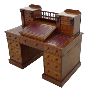 Victorian Charles Dickens Desk in Mahogany, 1880
