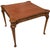 Queen Anne Burton-Ching Queen Anne Style Burl Wood Leather Top Game Table For Sale - Image 3 of 4