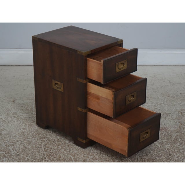 Campaign Drexel Heritage Small Campaign Style Accent Chest For Sale - Image 3 of 15