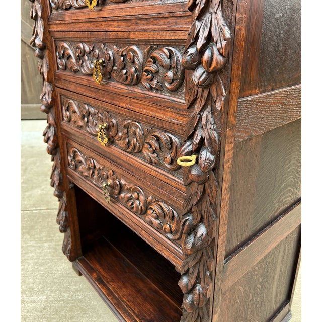 Antique French Victorian Era Chest of Drawers Campaign Wellington