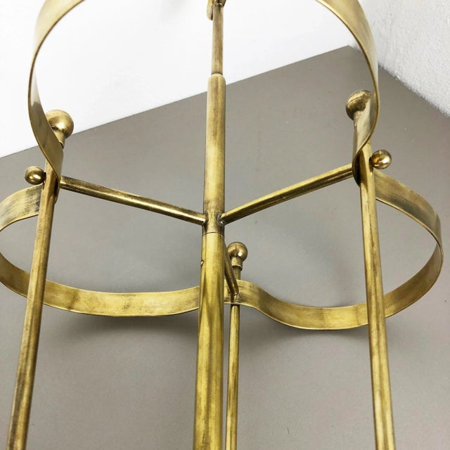 XXL Bauhaus Brass Umbrella Stand, 1950s For Sale - Image 11 of 18