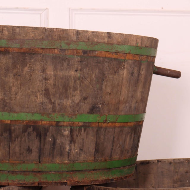 French Grape Picking Tubs, 1920s, Set of 5 For Sale - Image 6 of 7
