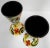 Folk Art Marilee Hall Pair of Colorful Glazed Pottery Goblets For Sale - Image 3 of 8