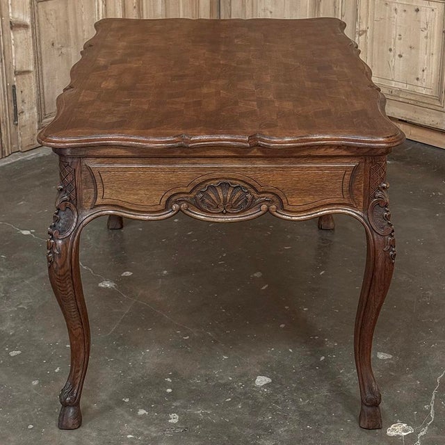 Antique Country French Liégeoise White Oak Writing Desk For Sale In Dallas - Image 6 of 18
